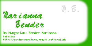 marianna bender business card